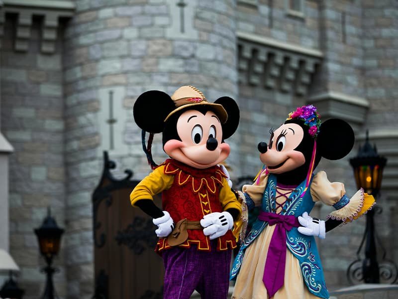 A picture of Mickey and Minnie Mouse