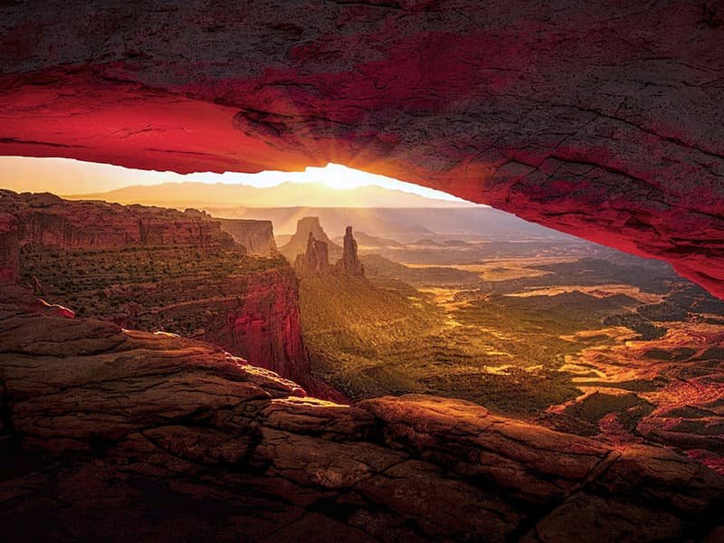 A sunset view of the Grand Canyon in Arizona