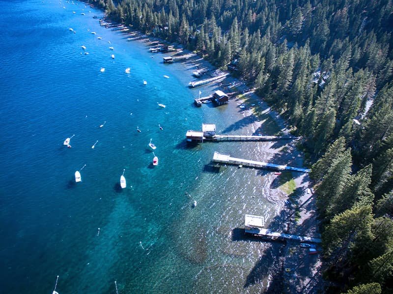 People boating on Lake Tahoe