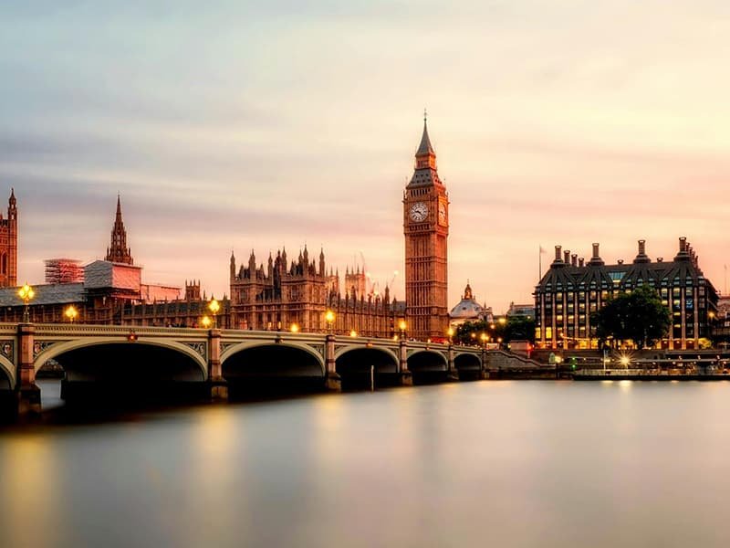 Overlooking the water with a view of London
